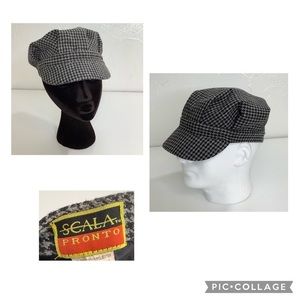 Scala Hats houndstooth newsboy hat size OS unisex